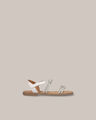 Sandalias Planas Con Brillos,PLATEADO